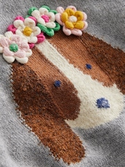 Boden Grey Fun Logo Jumper - Image 4 of 4