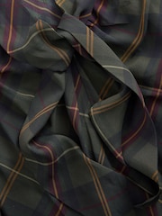 Black Check Tartan Long Sleeve Tie Neck Blouse - Image 8 of 9