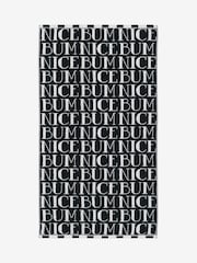 Monochrome Slogan Nice Bum 100% Cotton Towels - Image 4 of 5