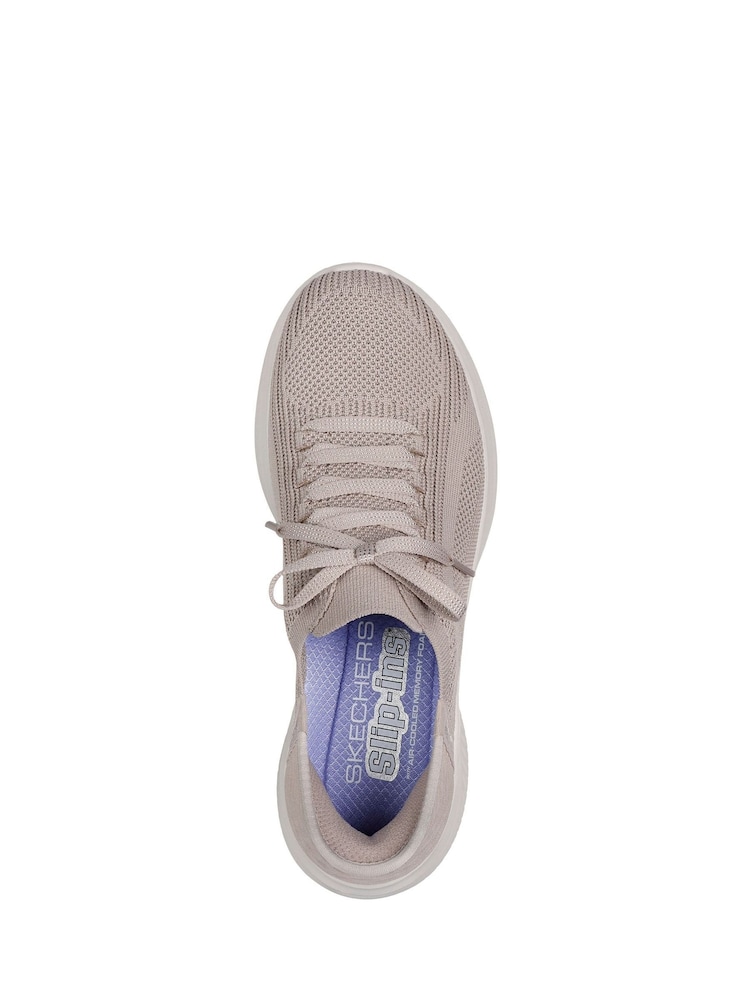 pardo - Skechers Slip-ins: Ultra Flex 3.0 Tênis brilhantes - Imagem 3 de 3