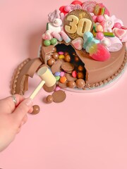30th Birthday Milestone Smash Cake by Sweet Trees - Image 5 of 7