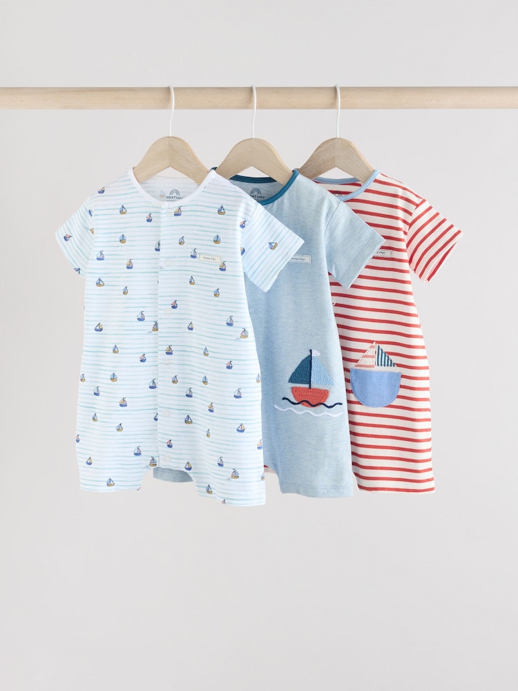 modra - Baby 100% Cotton haljica za igranje 3 Pakiranje - Slika 1 iz 11 modra - Baby 100% Cotton haljica za igranje 3 Pakiranje - Slika 1 iz 11