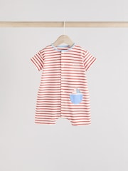 Blue Baby 100% Cotton Rompers 3 Pack - Image 4 of 11