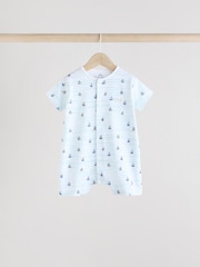 Blue Baby 100% Cotton Rompers 3 Pack - Image 6 of 11