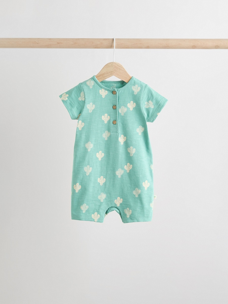 Minerals 100% Cotton Baby Rompers 4 Pack - Image 3 of 13