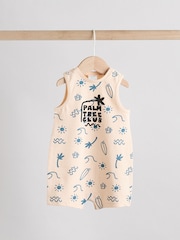 Blue Baby 100% Cotton Rompers 2 Pack - Image 4 of 10