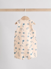 Blue Baby 100% Cotton Rompers 2 Pack - Image 5 of 10