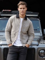 Threadbare Brown 100% Cotton Twill Lightweight Jacket - Image 1 of 5