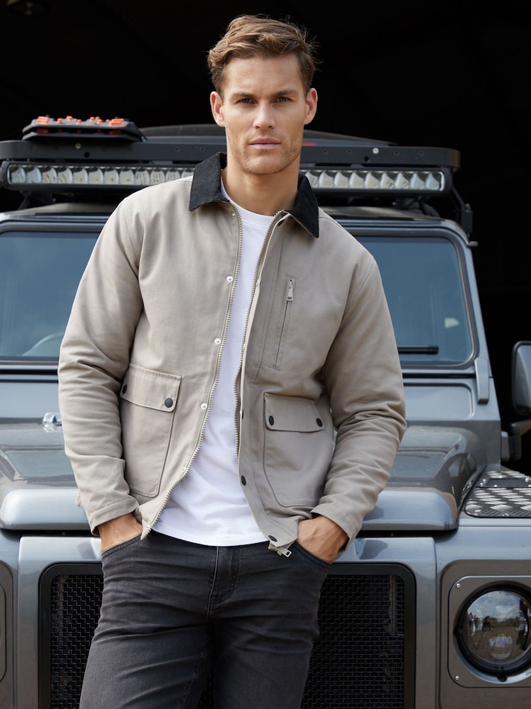 Threadbare Brown 100% Cotton Twill Lightweight Jacket - Image 1 of 5