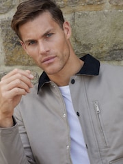 Threadbare Brown 100% Cotton Twill Lightweight Jacket - Image 5 of 5