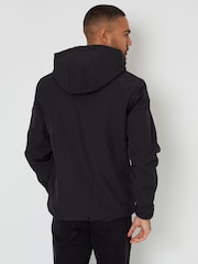Threadbare Black Hooded Jacket With Padded Chest - Image 2 of 5