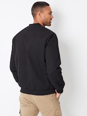 Threadbare Black Showerproof Utility Bomber Jacket - Image 2 of 5