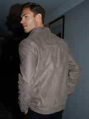 Threadbare Brown Faux Suede Jacket - Image 2 of 4