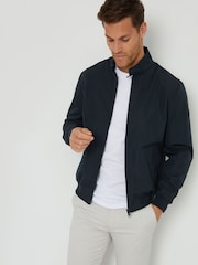 Threadbare Navy Blue Showerproof Harrington Style Jacket - Image 3 of 4