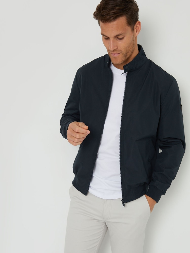 Buy Threadbare Navy Blue Showerproof Harrington Style Jacket from