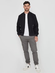Threadbare Black Showerproof Classic Bomber Jacket - Image 3 of 4