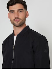 Threadbare Black Showerproof Classic Bomber Jacket - Image 4 of 4