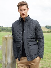 Threadbare Dark Black Long Sleeve Textured Knitted Jackets - Image 1 of 5