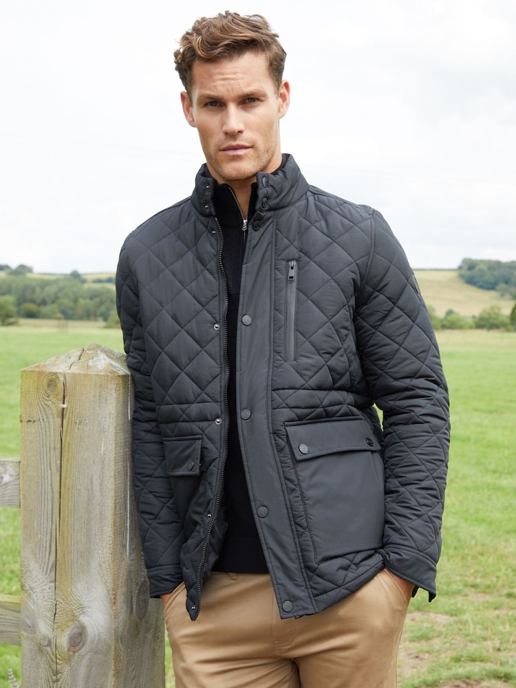 Threadbare Dark Black Long Sleeve Textured Knitted Jackets - Image 1 of 5