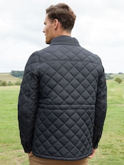 Threadbare Dark Black Long Sleeve Textured Knitted Jackets - Image 2 of 5
