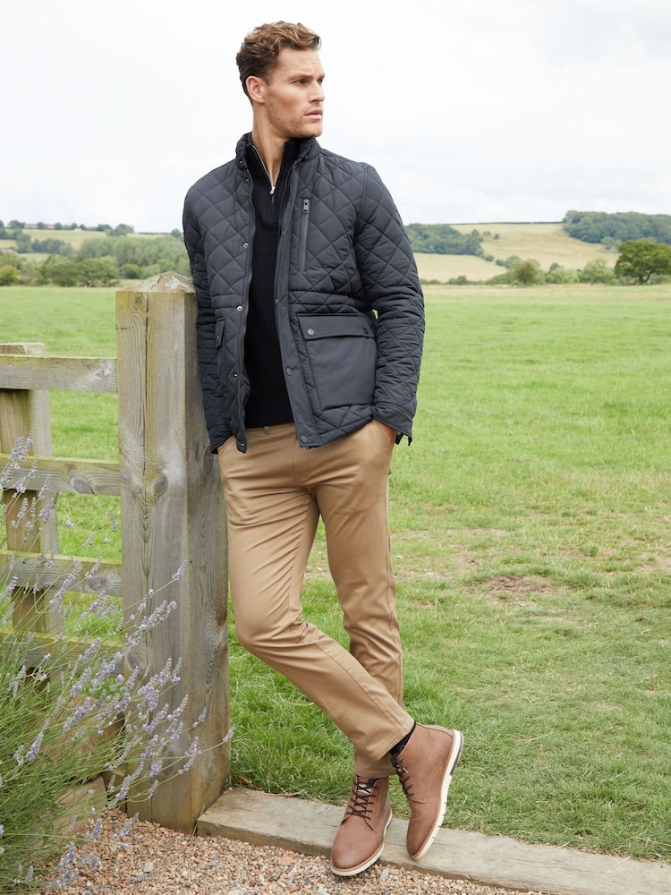 Threadbare Dark Black Long Sleeve Textured Knitted Jackets - Image 3 of 5