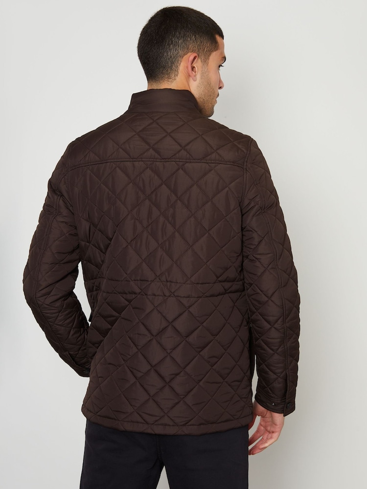 Threadbare Chocolate Brown Long Sleeve Textured Knitted Jackets - Image 2 of 6