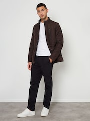 Threadbare Chocolate Brown Long Sleeve Textured Knitted Jackets - Image 4 of 6
