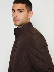 Threadbare Chocolate Brown Long Sleeve Textured Knitted Jackets - Image 5 of 6