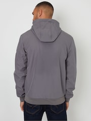 Threadbare Grey Hooded Lightweight Jacket With Stretch - Image 2 of 5