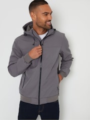 Threadbare Grey Hooded Lightweight Jacket With Stretch - Image 5 of 5