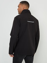 Threadbare Black Funnel Neck Lightweight Jacket With Stretch - Image 2 of 4