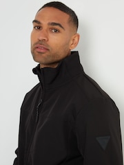 Threadbare Black Funnel Neck Lightweight Jacket With Stretch - Image 4 of 4