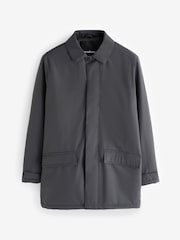 Threadbare Grey Showerproof Button Up Collared Jacket - Image 5 of 5