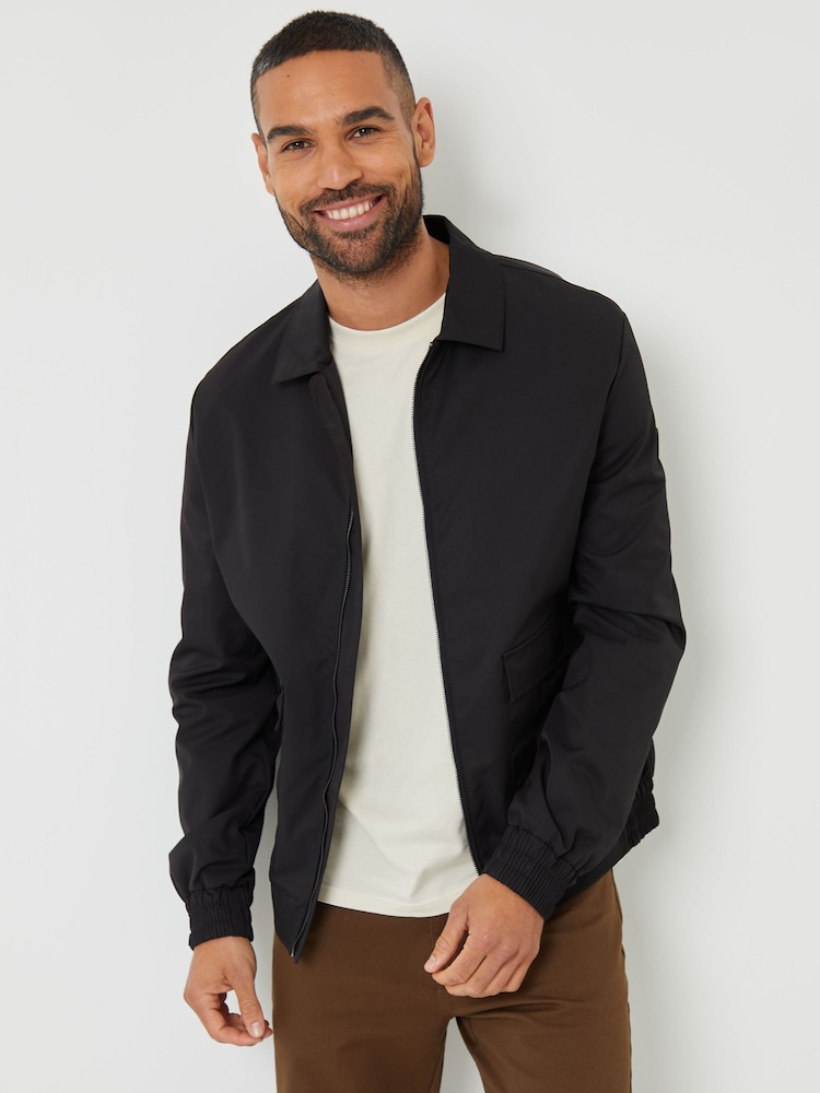 Schwarz - Threadbare – Jacke mit Patch-Tasche, Kragen und durchgehendem Reißverschluss - Bild 1 von 5 Schwarz - Threadbare – Jacke mit Patch-Tasche, Kragen und durchgehendem Reißverschluss - Bild 1 von 5