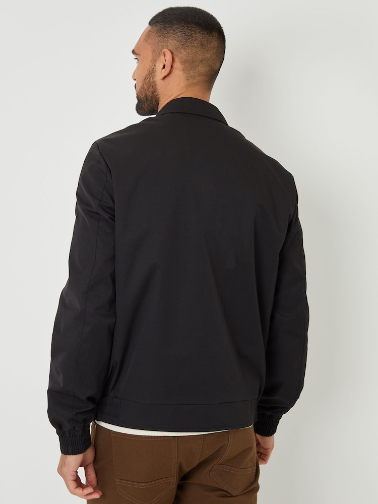 Schwarz - Threadbare – Jacke mit Patch-Tasche, Kragen und durchgehendem Reißverschluss - Bild 2 von 5 Schwarz - Threadbare – Jacke mit Patch-Tasche, Kragen und durchgehendem Reißverschluss - Bild 2 von 5