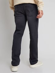 Threadbare Grey Short Straight Fit Jeans With Stretch - Image 3 of 4