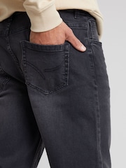 Threadbare Grey Short Straight Fit Jeans With Stretch - Image 4 of 4