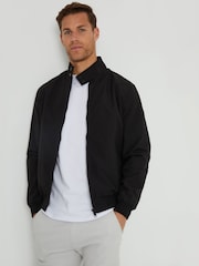Threadbare Black Showerproof Harrington Style Jacket - Image 1 of 4