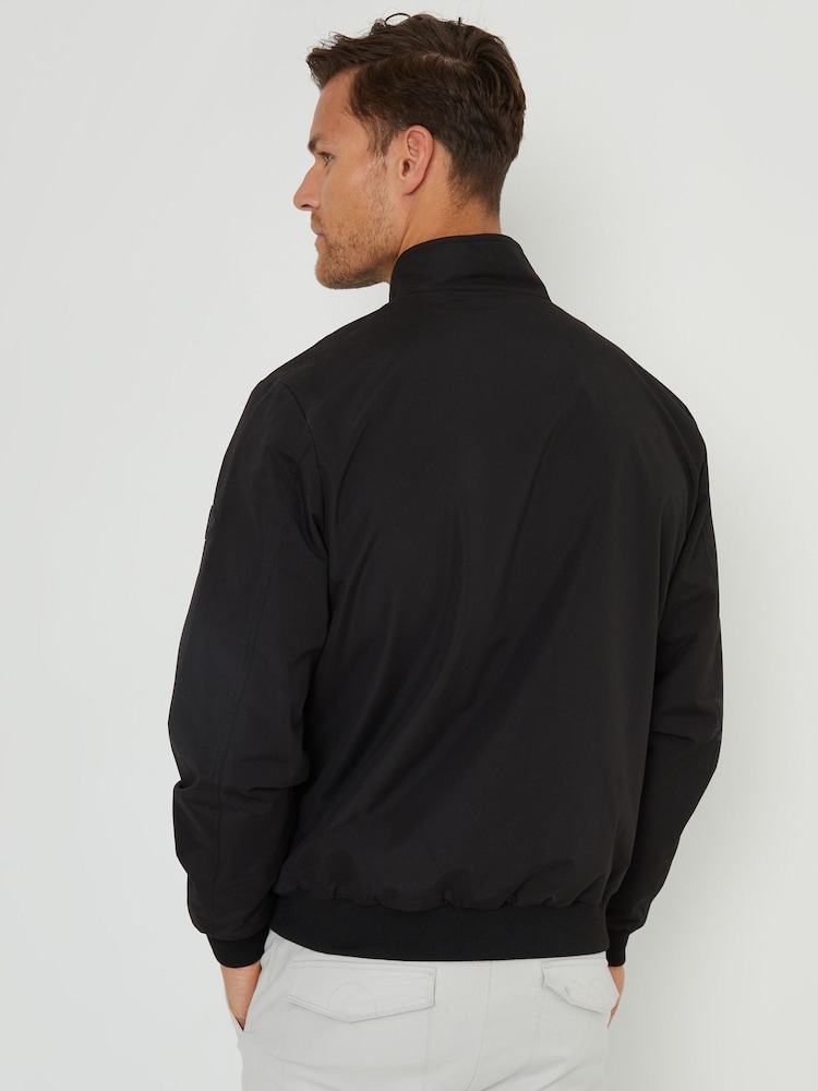 Threadbare Black Showerproof Harrington Style Jacket - Image 2 of 4