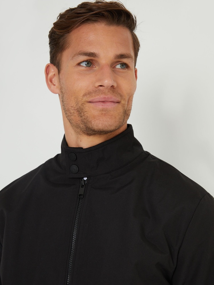 Threadbare Black Showerproof Harrington Style Jacket - Image 4 of 4