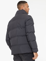 Threadbare Grey Showerproof Funnel Neck Puffer Jacket - Image 2 of 5