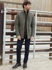 Threadbare khaki Green Long Sleeve Textured Knitted Jackets - Image 3 of 5