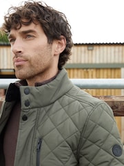 Threadbare khaki Green Long Sleeve Textured Knitted Jackets - Image 4 of 5