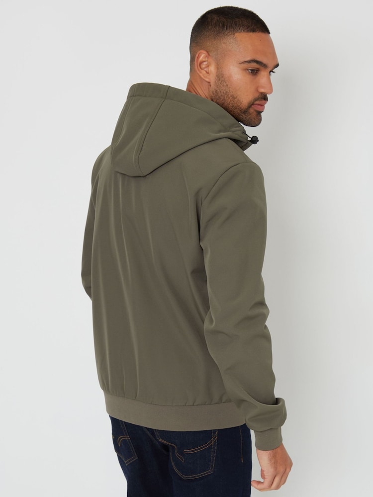 Threadbare Green Hooded Lightweight Jacket With Stretch - Image 2 of 4