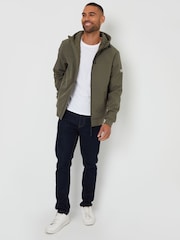 Threadbare Green Hooded Lightweight Jacket With Stretch - Image 3 of 4