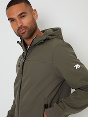 Threadbare Green Hooded Lightweight Jacket With Stretch - Image 4 of 4