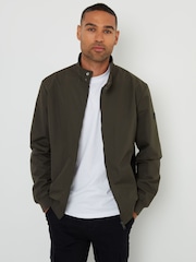 Threadbare Green Showerproof Harrington Style Jacket - Image 3 of 4