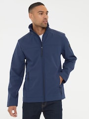 Threadbare Blue Funnel Neck Lightweight Jacket With Stretch - Image 4 of 5