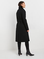 Long Tall Sally Black Wrap Coat - Image 3 of 5