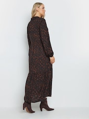 Long Tall Sally Brown Long Sleeve Tiered Smock Dress - Image 4 of 5